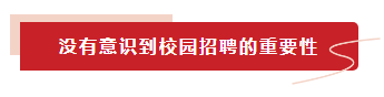 没有意识到校园招聘的重要性