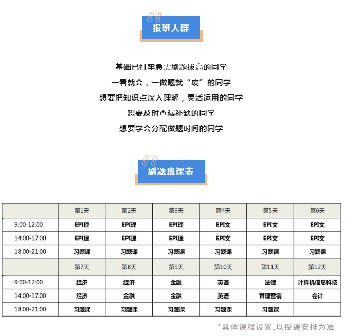 刷题班优势