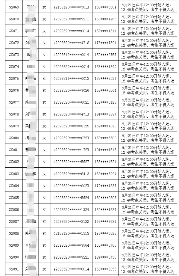 广水农商银行2024年新员工社会招录面试时间安排表4